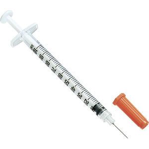 Ultra-Fine Insulin Syringe with Half-Unit Scale 31G x 6 mm, 3/10 mL (100 count) (Box of 100)