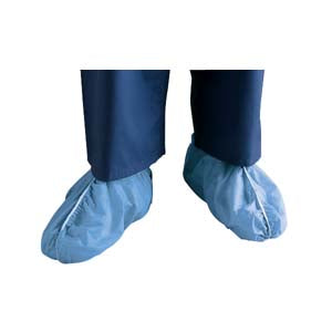 Fluid-Resistant Dura-Fit, Anti-Skid SMS Shoe Covers, X-Large (Box of 100)