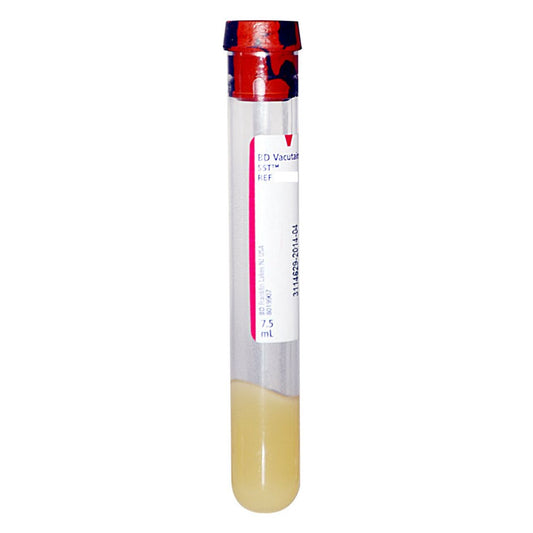Vacutainer Plus Plastic Serum Tube with Red/Gray Conventional Closure, 8-1/2 mL, 16 mm x 100 mm (Box of 100)