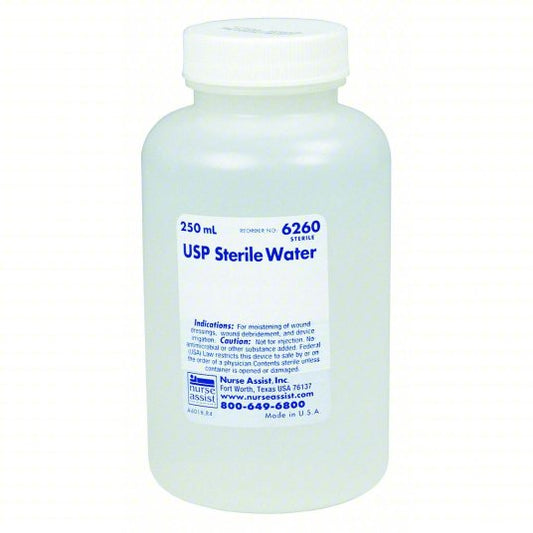 USP Sterile Water Screw Top Container 250mL (Case of 24)